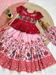 FANCY CHINON EMBROIDERY SEQUENCE WORK KID’S TOP LEHENGA WITH DUPATTA WEDDING WEAR WHOLESALE PRICE ETHNIC GARMENT (3)
