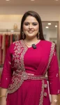 FANCY CHINON MULTI-THREAD EMBROIDERY + SEQUENCE WORK BLOUSE WITH LEHENGA SAREE PARTY WEAR WHOLESALE PRICE ETHNIC GARMENT (3)