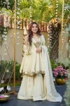 FANCY COSMOS GOLD ZARI SILK REAL MIRROR WORK LACE BORDER WORK TOP PALAZZO WITH DUPATTA WEDDING WEAR WHOLESALE PRICE ETHNIC GARMENT (9)