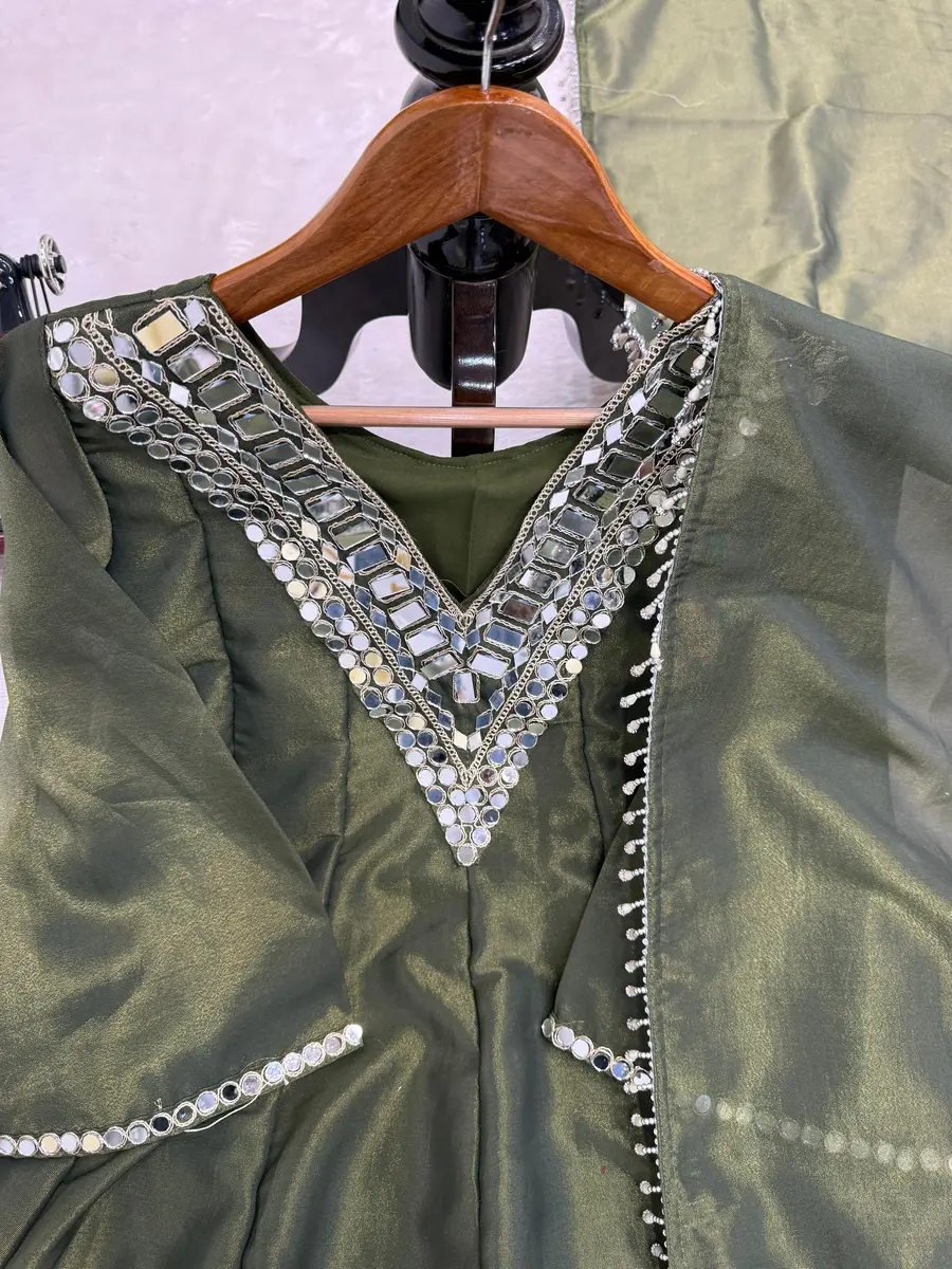 FANCY COSMOS THREAD WITH REAL MIRROR WORK TOP PALAZZO WITH DUPATTA FESTIVE WEAR WHOLESALE PRICE ETHNIC GARMENT (5)