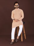 FANCY COTTON BLEND HANDCRAFTED LUCKHNAWI CHIKANKARI WORK MEN’S KURTA PAYJAMA WEDDING WEAR WHOLESALE PRICE ETHNIC GARMENT (7)
