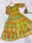 FANCY GEORGETTE DIGITAL PRINT WORK ONE PIECE DRESS CASUAL WEAR WHOLESALE PRICE ETHNIC GARMENT (8)