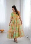 FANCY GEORGETTE DIGITAL PRINT WORK ONE PIECE DRESS CASUAL WEAR WHOLESALE PRICE ETHNIC GARMENT (8)