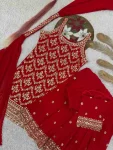 FANCY GEORGETTE EMBROIDERY AND SEQUENCE WORK WITH HANGING LATKAN WORK TOP PALAZZO WITH DUPATTA FESTIVE WEAR WHOLESALE PRICE ETHNIC GARMENT (26)