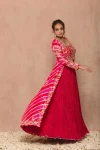 FANCY GEORGETTE PLAIN LEHENGA WITH DIGITAL PRINT WITH SEQUENCE CODING EMBROIDERY WORK SHRUG AND BLOUSE PARTY WEAR WHOLESALE PRICE ETHNIC GARMENT (2)