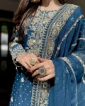 FANCY GEORGETTE SEQUENCE & ZARI EMBROIDERY AND FANCY LACE WORK TOP SHARARA WITH DUPATTA FESTIVE WEAR WHOLESALE PRICE ETHNIC GARMENT (6)