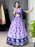 FANCY JACQUARD SILK WEAVING WITH CONTRAST BORDER WORK LEHENGA CHOLI WITH DUPATTA WEDDING WEAR WHOLESALE PRICE ETHNIC GARMENT (11)