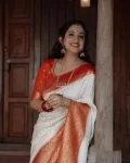 FANCY LICHI SILK JACQUARD BORDER WORK SAREE WITH UNSTITCHED BLOUSE FESTIVE WEAR WHOLESALE PRICE ETHNIC GARMENT (3)
