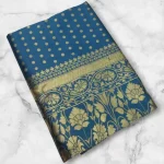 FANCY LICHI SILK RICH PALLU & JACQUARD WORK SAREE WITH UNSTITCHED BLOUSE FESTIVE WEAR WHOLESALE PRICE ETHNIC GARMENT (3)