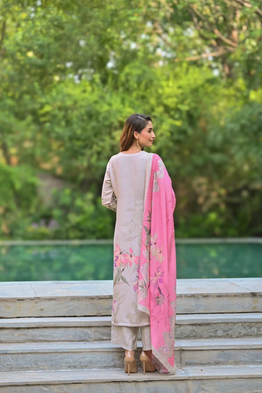 FANCY MUSLIN MULTI EMBROIDERY WORK TOP BOTTOM WITH DUPATTA OFFICE WEAR WHOLESALE PRICE ETHNIC GARMENT (8)