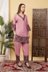 FANCY SLUB COTTON EMBROIDERY CHIAN WORK CO-ORD SET OFFICE WEAR WHOLESALE PRICE ETHNIC GARMENT (2)