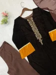 FANCY VELVET SEQUENCE EMBROIDERY WORK TOP PALAZZO WITH DUPATTA FESTIVE WEAR WHOLESALE PRICE ETHNIC GARMENT (3)