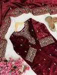 FANCY VELVET SEQUENCE & ZARI EMBROIDERY WORK TOP PALAZZO WITH DUPATTA FESTIVE WEAR WHOLESALE PRICE ETHNIC GARMENT (8)