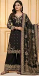 LATEST JIMMY CHOO SEQUENCE WITH DIAMOND & MOTI WORK HAND WORK TOP PALAZZO WITH DUPATTA FESTIVE WEAR WHOLESALE PRICE ETHNIC GARMENT (3)