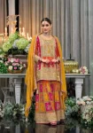 MODERN CHINON SILK CHIAN SEQUENCE WORK TOP PALAZZO WITH DUPATTA MULTI
