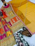MODERN CHINON SILK CHIAN SEQUENCE WORK TOP PALAZZO WITH DUPATTA WEDDING WEAR WHOLESALE PRICE ETHNIC GARMENT (1)