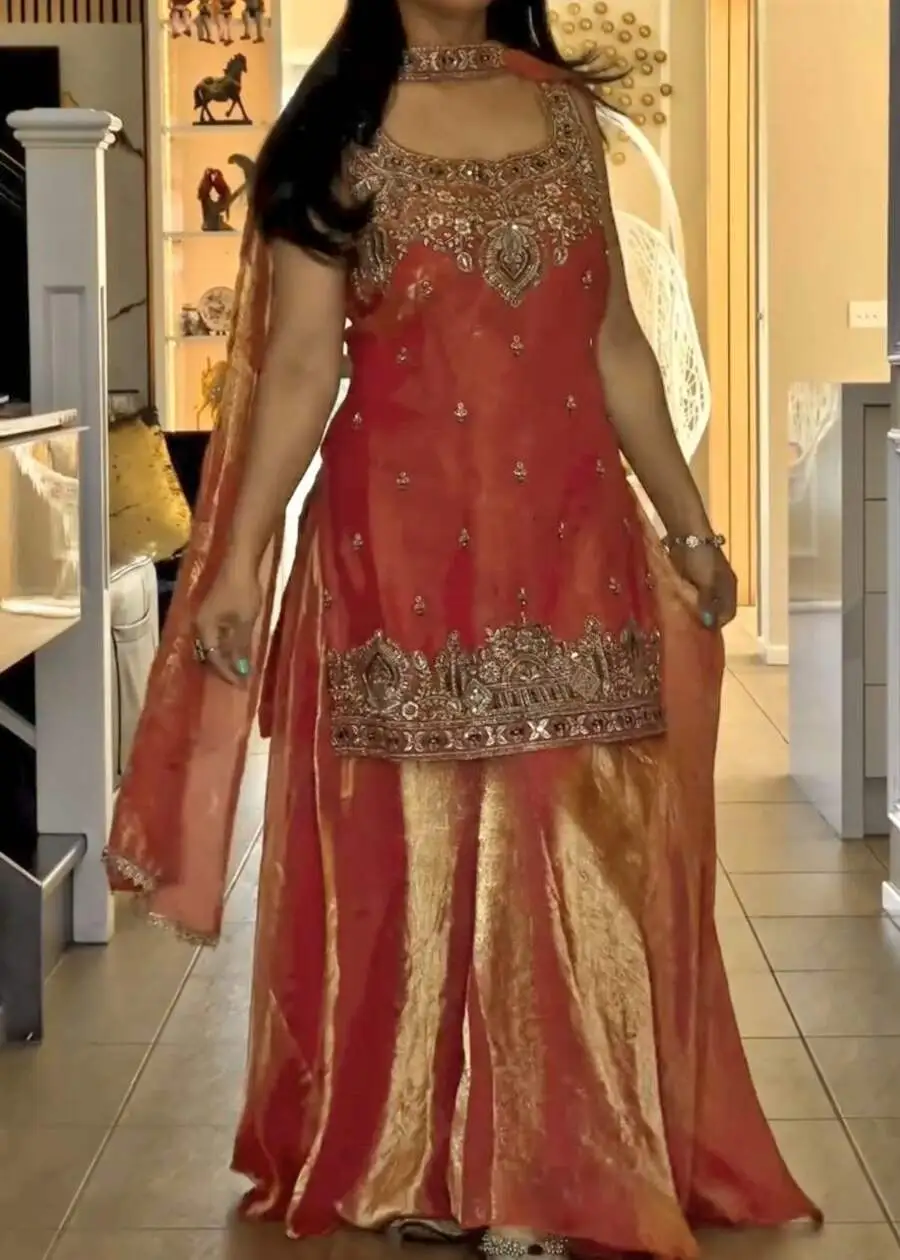 MODERN FENDY SILK EMBROIDERY SEQUENCE AND THREAD WORK TOP PALAZZO WITH DUPATTA FESTIVE WEAR WHOLESALE PRICE ETHNIC GARMENT (4)