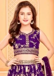 MODERN GEORGETTE EMBROIDERY SEQUENCE WORK KID’S LEHENGA CHOLI WITH DUPATTA FESTIVE WEAR WHOLESALE PRICE ETHNIC GARMENT (2)