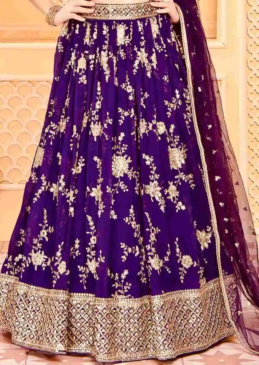 MODERN GEORGETTE EMBROIDERY SEQUENCE WORK KID'S LEHENGA CHOLI WITH DUPATTA FESTIVE WEAR WHOLESALE PRICE ETHNIC GARMENT (4)