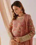 MODERN GEORGETTE EMBROIDERY SEQUENCE WORK WITH READY MADE LACE BORDER WORK TOP SHARARA WITH DUPATTA FESTIVE WEAR WHOLESALE PRICE ETHNIC GARMENT (2)