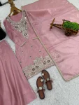MODERN JIMMY CHOO SILK EMBROIDERY SEQUENCE WORK TOP PALAZZO WITH DUPATTA FESTIVE WEAR WHOLESALE PRICE ETHNIC GARMENT (11)