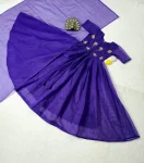 MODERN KOTA CHECKS COTTON HAND WORK GOWN WITH DUPATTA FESTIVE WEAR WHOLESLAE PRICE ETHNIC GARMENT (2)