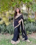MODERN TABBY SILK SEQUNCE WITH THREAD WORK SAREE WITH UNSTITCHED BLOUSE PARTY WEAR WHOLESALE PRICE ETHNIC GARMENT (3)