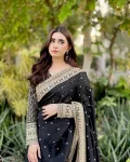 MODERN TABBY SILK SEQUNCE WITH THREAD WORK SAREE WITH UNSTITCHED BLOUSE PARTY WEAR WHOLESALE PRICE ETHNIC GARMENT (3)