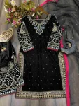 MODERN VELVET CODING SEQUENCE EMBROIDERY WORK TOP PALAZZO WITH DUPATTA WEDDING WEAR WHOLESALE PRICE ETHNIC GARMENT (5)
