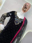 MODERN VELVET CODING SEQUENCE EMBROIDERY WORK TOP PALAZZO WITH DUPATTA WEDDING WEAR WHOLESALE PRICE ETHNIC GARMENT (5)