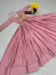 NEW ARRIVAL CHINON EMBROIDERY THREAD WORK GOWN FESTIVE WEAR WHOLESALE PRICE ETHNIC GARMENT (5)