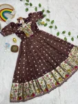 NEW ARRIVAL COSMOS JACQUARD PRINT WITH CODING SEQUENCE EMBROIDERY LACE WORK GOWN FESTIVE WEAR WHOLESALE PRICE ETHNIC GARMENT (3)