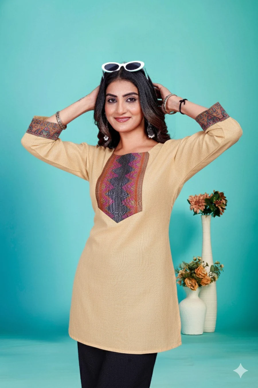 NEW ARRIVAL COTTON JACQUARD LACE WORK TOP DAILY WEAR WHOLESALE PRICE ETHNIC GARMENT (8)