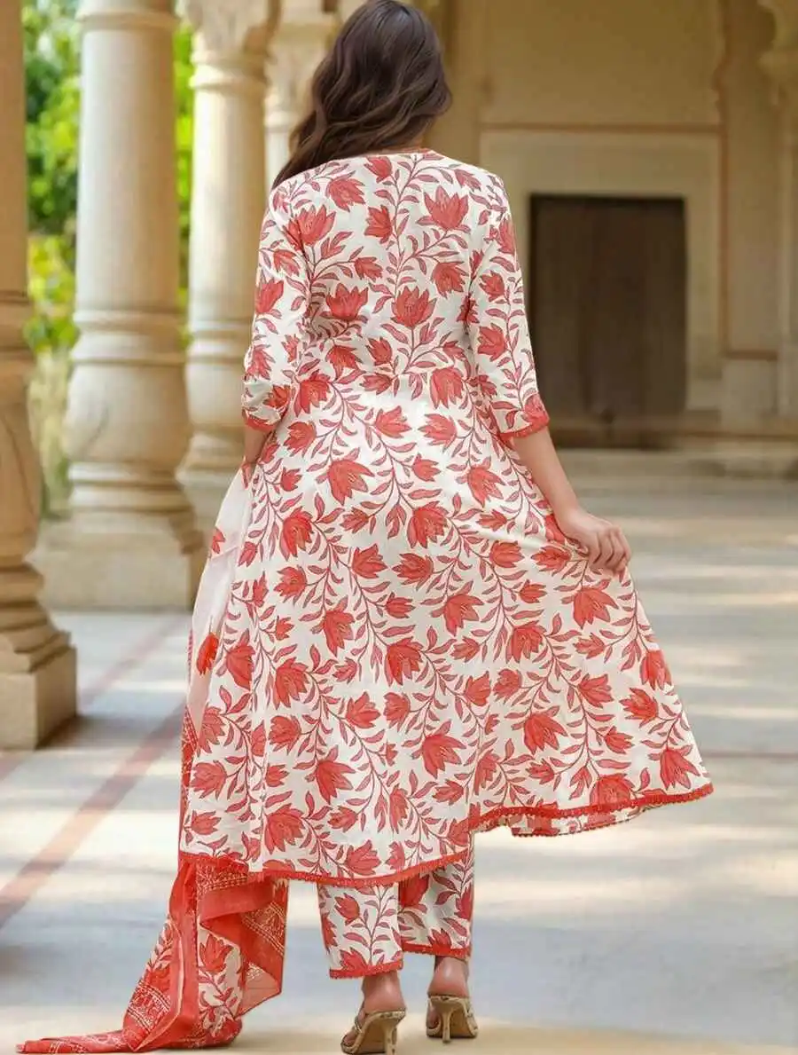 NEW ARRIVAL COTTON SLUB DIGITAL PRINT WORK TOP BOTTOM WITH DUPATTA FESTIVE WEAR WHOLESALE PRICE ETHNIC GARMENT (4)