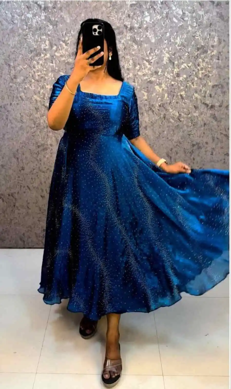 NEW ARRIVAL FENDY SWAROVSKI WORK ONE PIECE DRESS DAILY WEAR WHOLESALE PRICE ETHNIC GARMENT (4)