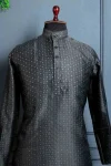 NEW ARRIVAL JACQUARD PRINTED WORK MEN’S KURTA PAYJAMA FESTIVE WEAR WHOLESALE PRICE EHNIC GARMENT (15)