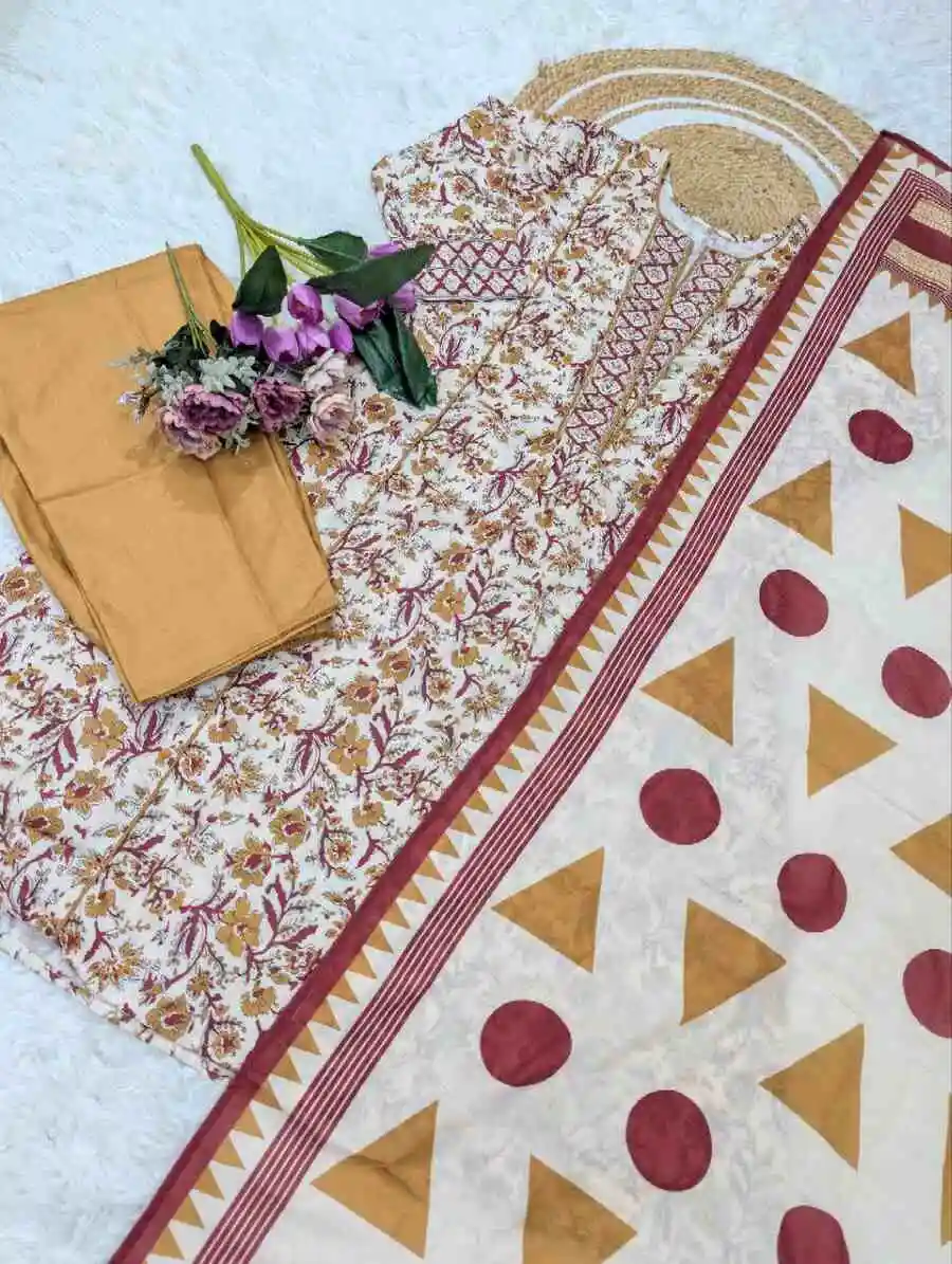 NEW ARRIVAL MAGIC COTTON DIGITAL PRINT WORK TOP BOTTOM WITH DUPATTA DAILY WEAR WHOLESALE PRICE ETHNIC GARMENT (10)