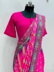 NEW ARRIVAL NATURAL SILK DIGITAL PRINT AND REAL MIRROR HAND WORK GOWN SAREE DAILY WEAR WHOLESALE PRICE ETHNIC GARMENT (3)