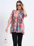 NEW ARRIVAL POLY RAYON PRINT WORK ONLY TOP MULTI