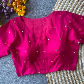 NEW ARRIVAL RAYON COTTON THREAD AND MIRROR WORK STITCHED BLOUSE RANI