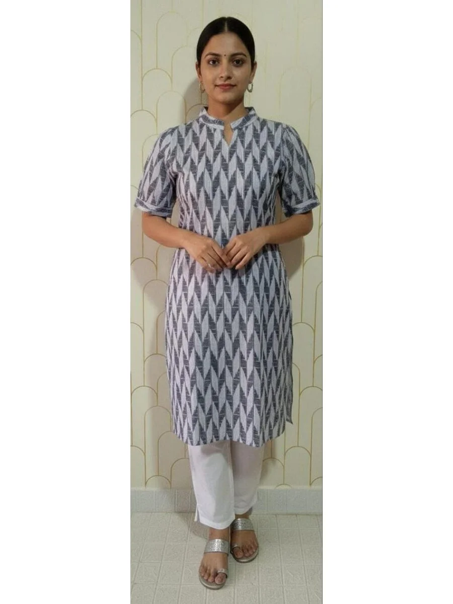 NEW ARRIVAL SLUB COTTON DIGITAL PRINT WORK KURTI OFFICE WEAR WHOLESALE PRICE ETHNIC GARMENT (2)