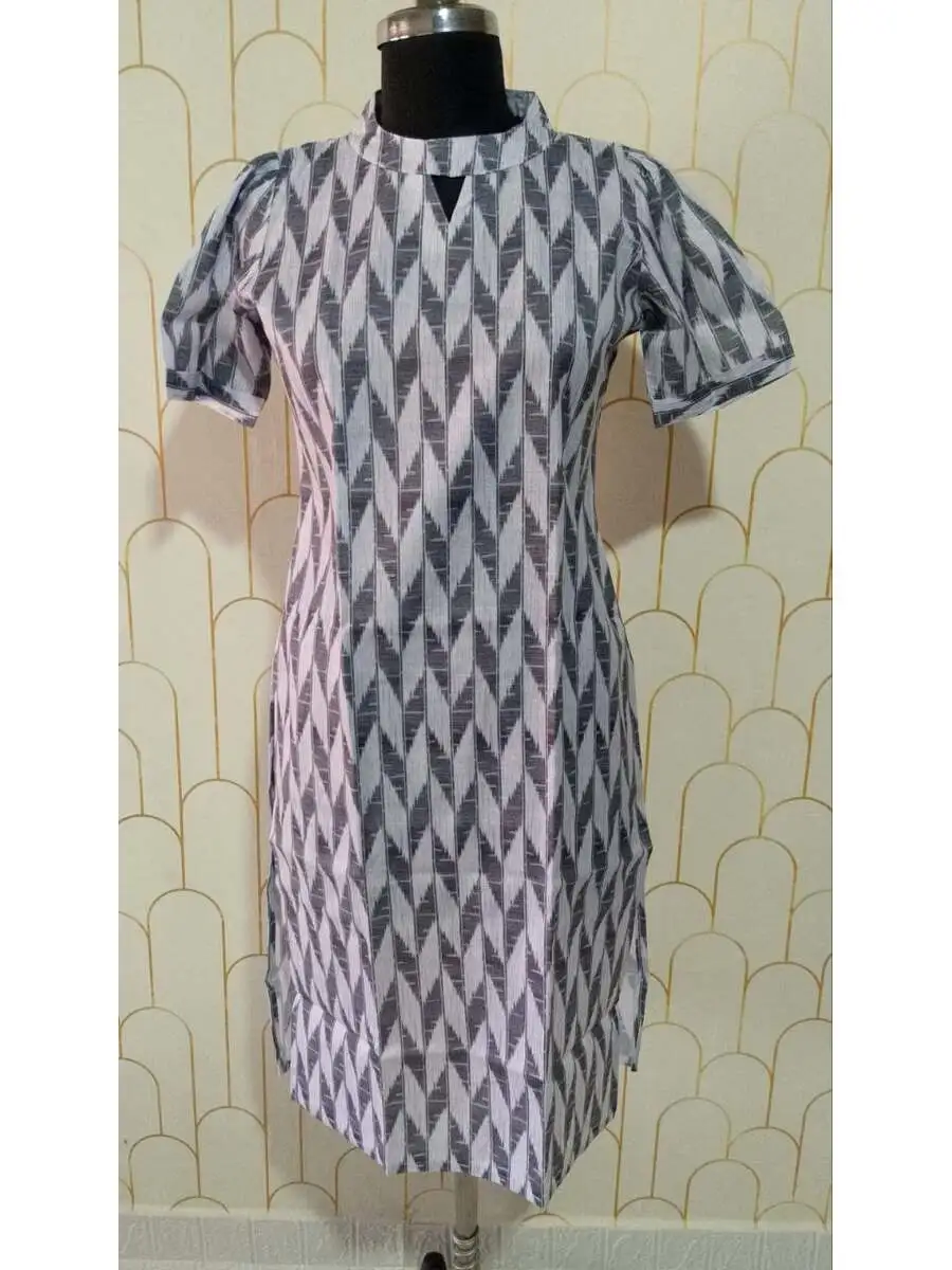 NEW ARRIVAL SLUB COTTON DIGITAL PRINT WORK KURTI OFFICE WEAR WHOLESALE PRICE ETHNIC GARMENT (7)