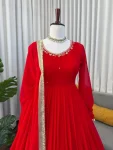 RICH LOOK GEORGETTE CODING DORI WITH SEQUNCE WORK GOWN BOTTOM WITH DUPATTA FESTIVE WEAR WHOLESALE PRICE ETHNIC GARMENT (4)