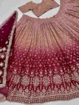 RICH LOOK GEORGETTE DIGITAL PRINT WITH HEAVY EMBROIDERY SEQUNCE WORK LEHENGA CHOLI WITH DUPATTA WEDDING WEAR WHOLESALE PRICE ETHNIC GARMENT (8)