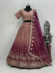 RICH LOOK GEORGETTE DIGITAL PRINT WITH HEAVY EMBROIDERY SEQUNCE WORK LEHENGA CHOLI WITH DUPATTA WEDDING WEAR WHOLESALE PRICE ETHNIC GARMENT (8)