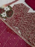 RICH LOOK GEORGETTE EMBROIDERY SEQUENCE WORK ANARKALI BOTTOM WITH DUPATTA FESTIVE WEAR WHOLESALE PRICE ETHNIC GARMENT (4)
