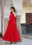 RICH LOOK GEORGETTE PLAIN ANARKALI BOTTOM WITH LACE WORK DUPATTA FESTIVE WEAR WHOLESALE PRICE ETHNIC GARMENT (4)