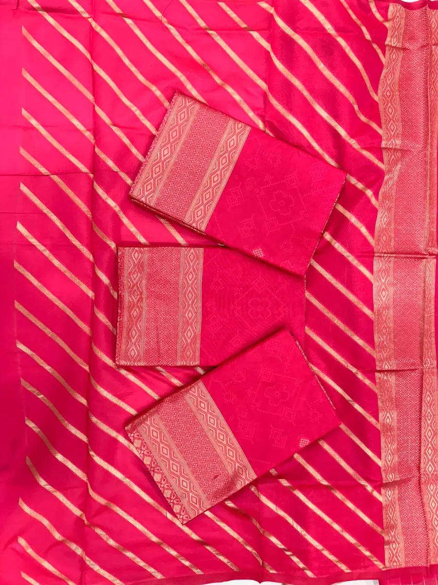 RICH LOOK LICHI SILK JACQUARD WORK SAREE WITH UNSTITCHED BLOUSE SAREE WITH UNSTITCHED BLOUSE FESTIVE WEAR WHOLESALE PRICE ETHNIC GARMENT (5)