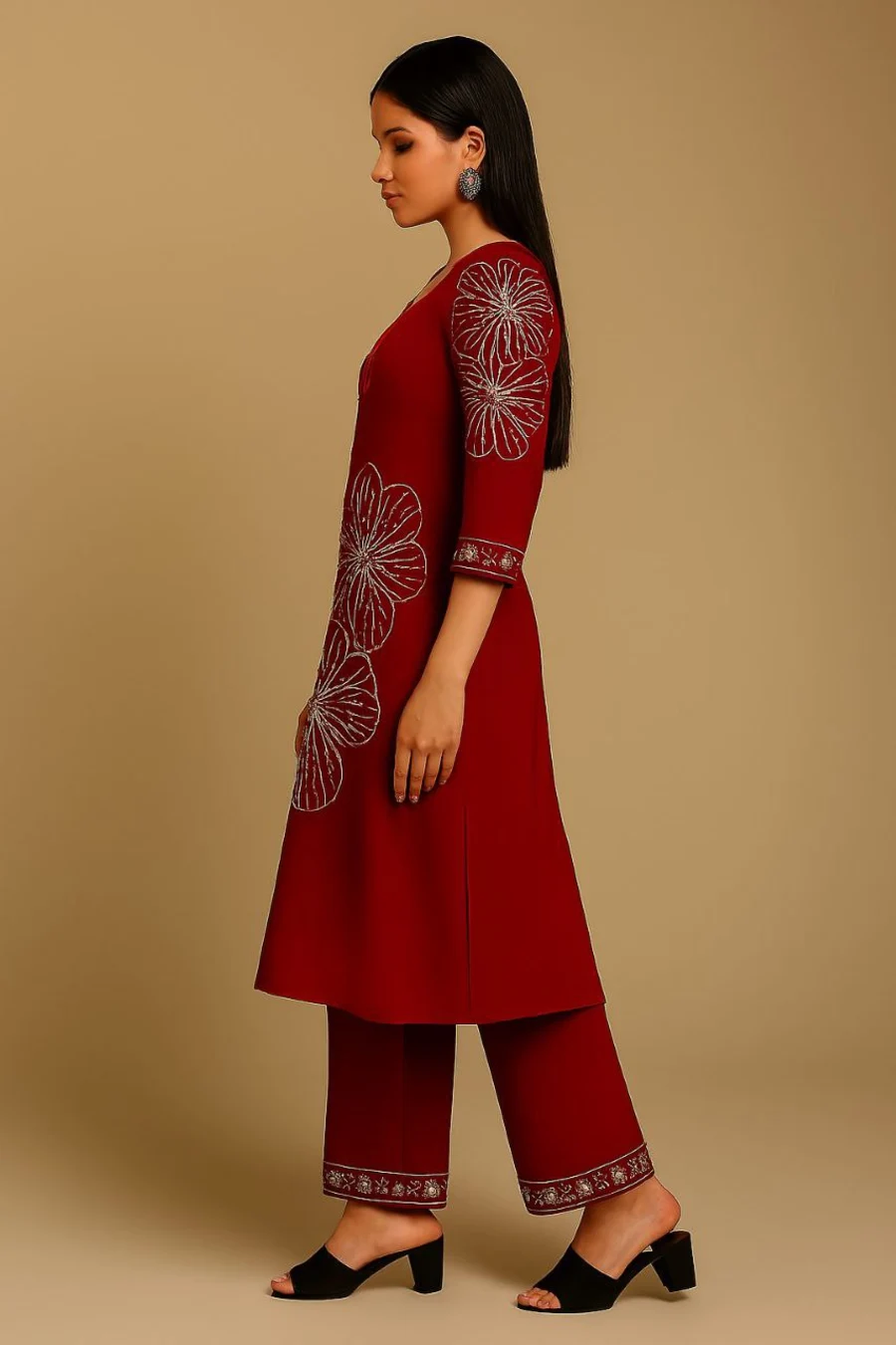 RICH LOOK RAYON PRINTED WORK TOP BOTTOM SET DAILY WEAR WHOLESALE PRICE ETHNIC GARMENT (6)