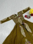 RICH LOOK VICHITRA SILK THREAD AND SEQUENCE WORK TOP LEHENGA WITH KOTI PARTY WEAR WHOLESALE PRICE ETHNIC GARMENT (2)